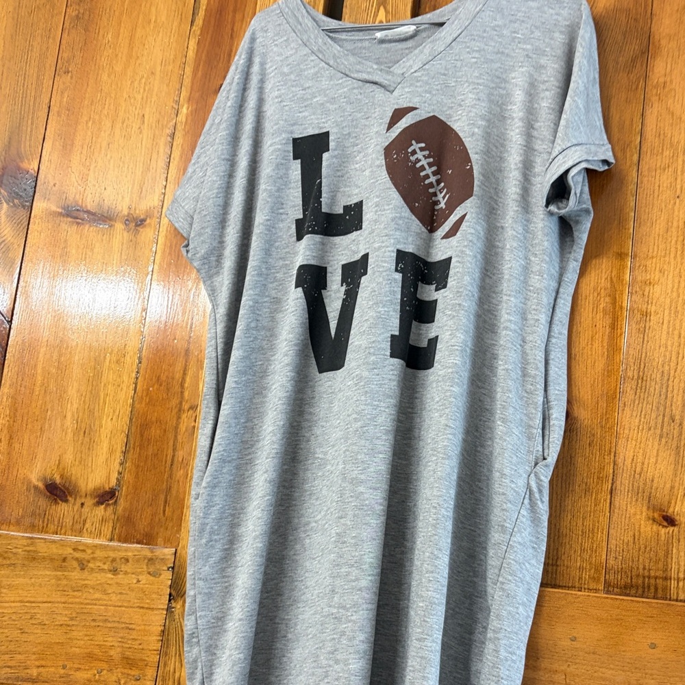 Love Football T-Shirt Dress